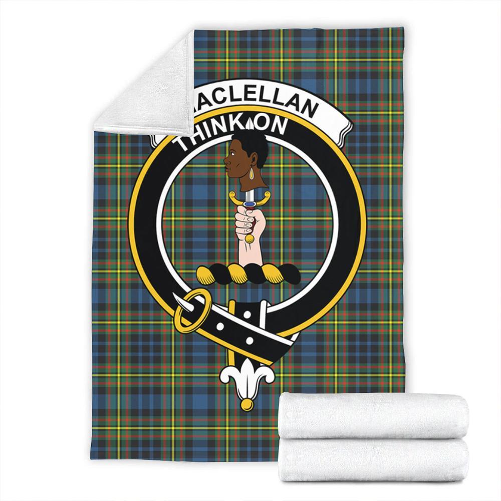 MacLellan Ancient Tartan Crest Premium Blanket