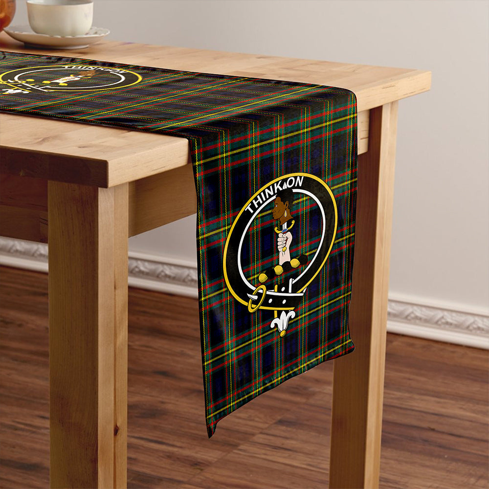 MacLellan Modern Tartan Crest Table Runner