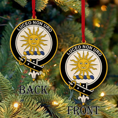 MacLeod Tartan Crest Wood Acrylic Ornament