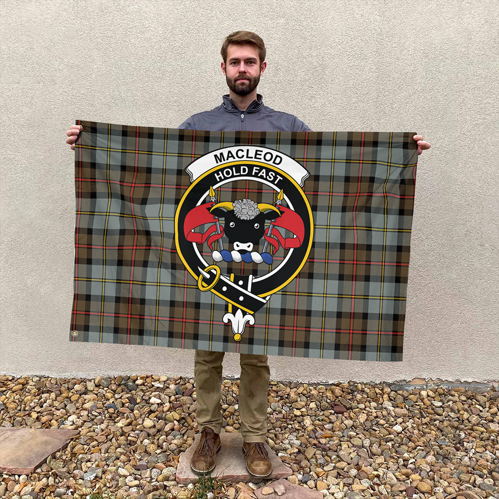 MacLeod of Harris Weathered Tartan Classic Crest House Flag