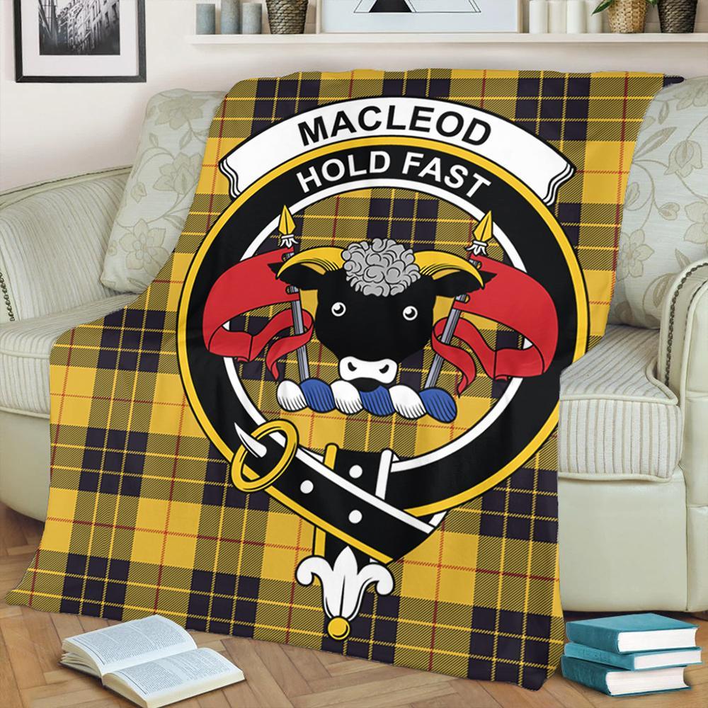 MacLeod of Lewis Ancient Tartan Crest Premium Blanket