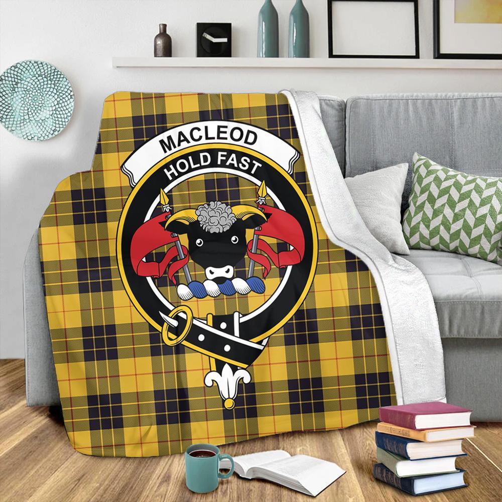 MacLeod of Lewis Ancient Tartan Crest Premium Blanket