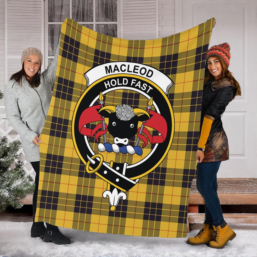 MacLeod of Lewis Ancient Tartan Crest Premium Blanket