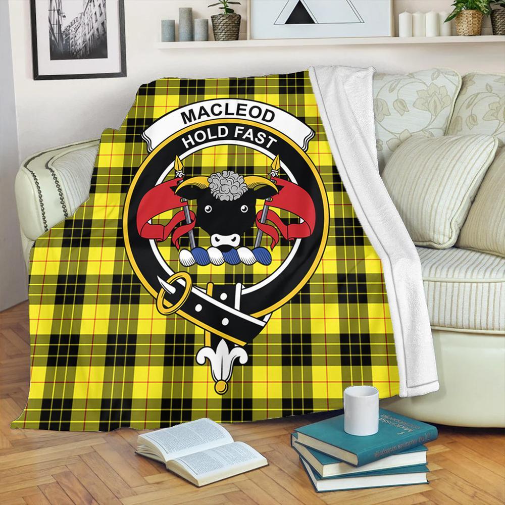 MacLeod of Lewis Modern Tartan Crest Premium Blanket