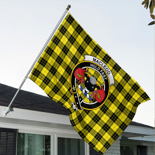 MacLeod of Lewis Modern Tartan Classic Crest House Flag