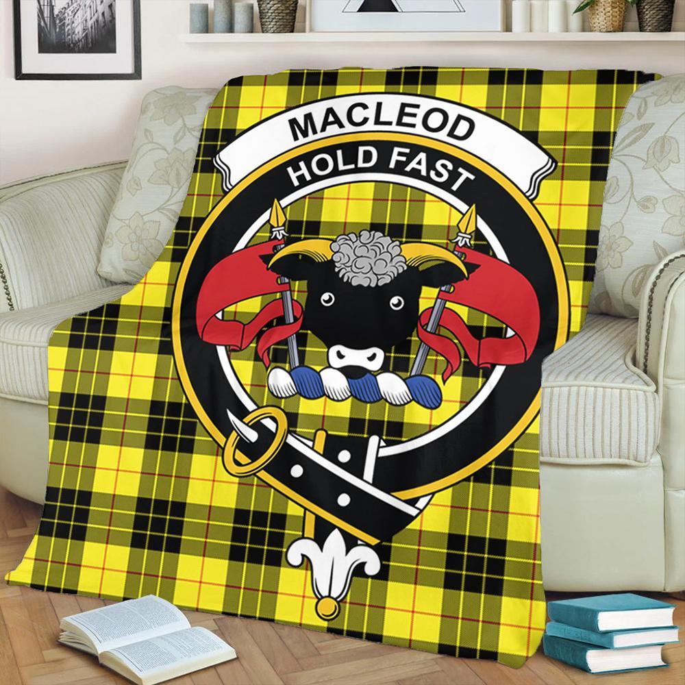 MacLeod of Lewis Modern Tartan Crest Premium Blanket