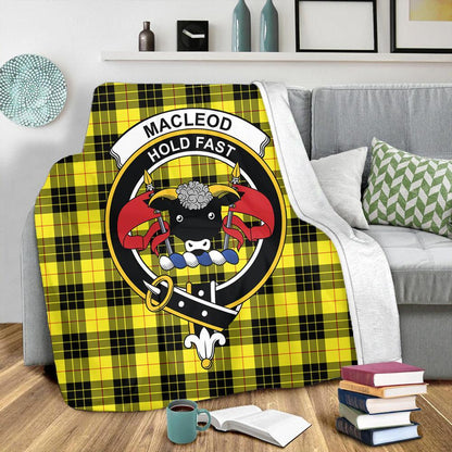 MacLeod of Lewis Modern Tartan Crest Premium Blanket