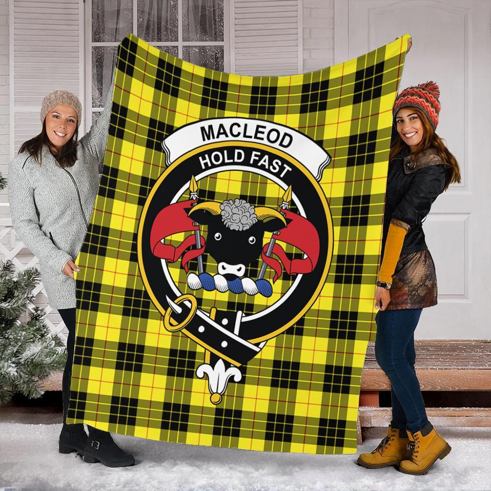 MacLeod of Lewis Modern Tartan Crest Premium Blanket