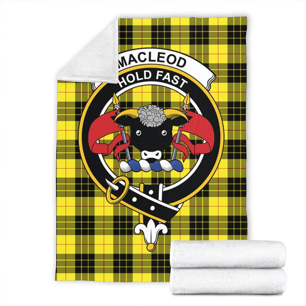 MacLeod of Lewis Modern Tartan Crest Premium Blanket