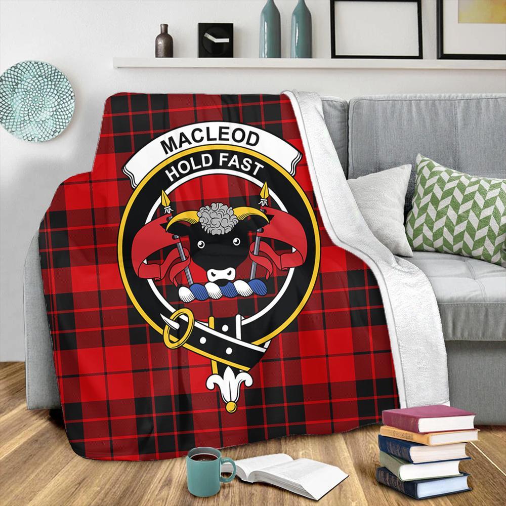 MacLeod of Raasay Tartan Crest Premium Blanket