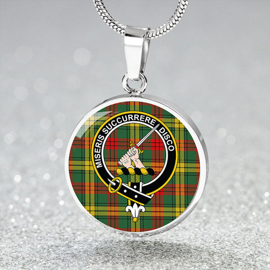 MacMillan 1946 Modern Tartan Crest Circle Necklace