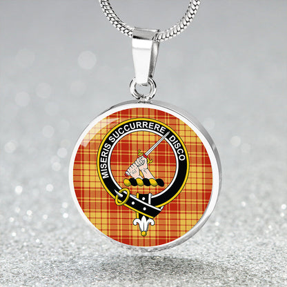 MacMillan Dress Ancient Tartan Crest Circle Necklace