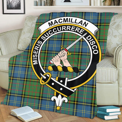 MacMillan Hunting Ancient Tartan Crest Premium Blanket