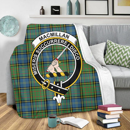 MacMillan Hunting Ancient Tartan Crest Premium Blanket