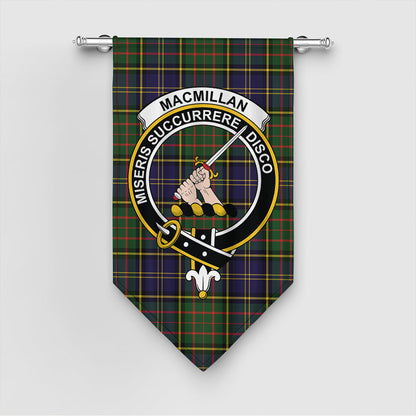 MacMillan Hunting Modern Tartan Crest Gonfalon