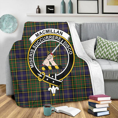 MacMillan Hunting Modern Tartan Crest Premium Blanket