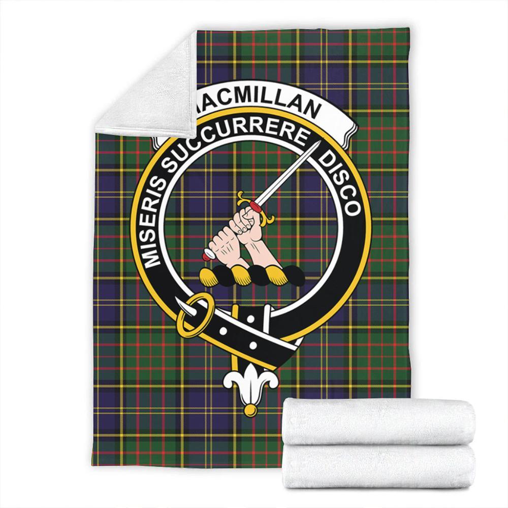 MacMillan Hunting Modern Tartan Crest Premium Blanket