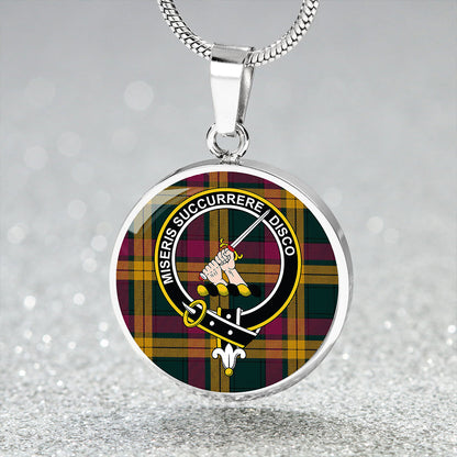 MacMillan Modern Tartan Crest Circle Necklace