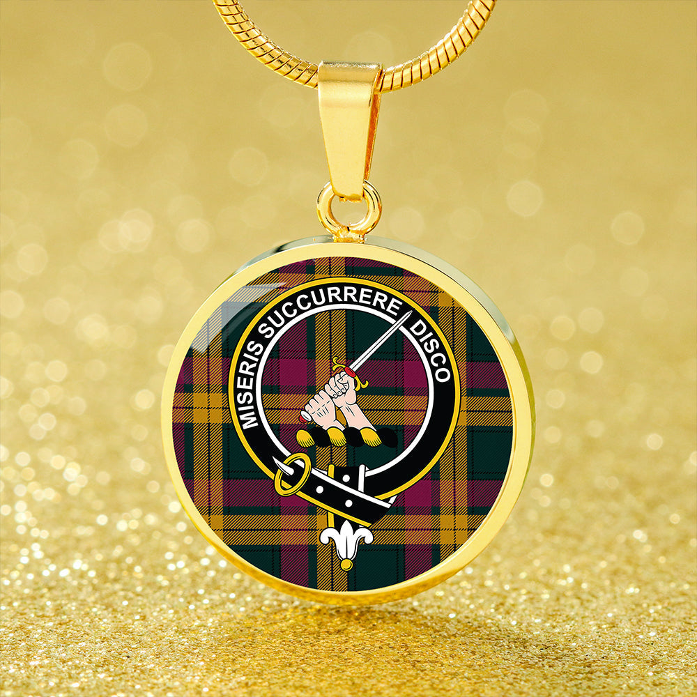 MacMillan Modern Tartan Crest Circle Necklace