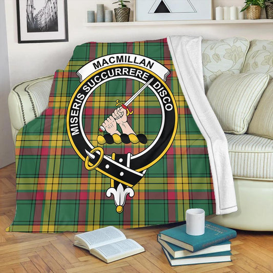 MacMillan Old Ancient Tartan Crest Premium Blanket