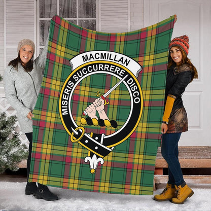 MacMillan Old Ancient Tartan Crest Premium Blanket