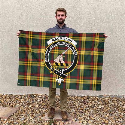 MacMillan Old Modern Tartan Classic Crest House Flag