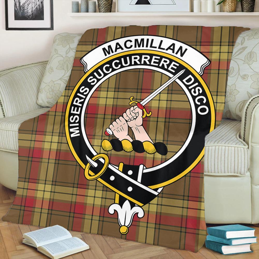 MacMillan Old Weathered Tartan Crest Premium Blanket