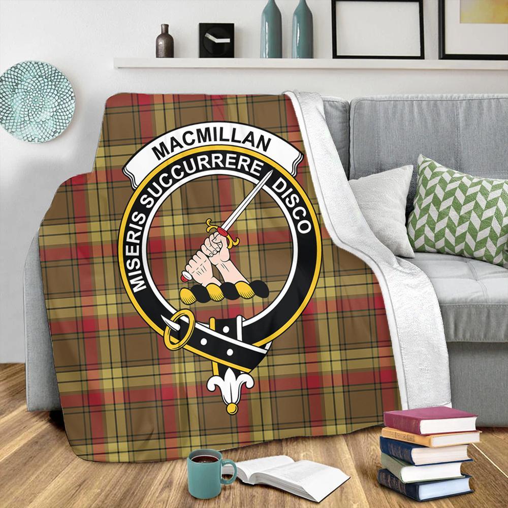 MacMillan Old Weathered Tartan Crest Premium Blanket