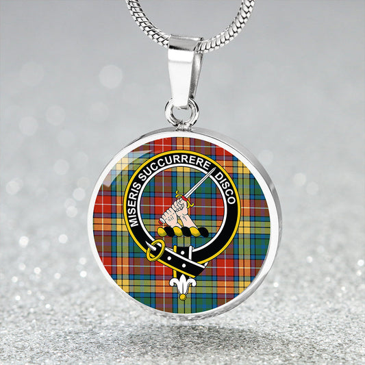 MacMillan #2 Ancient Tartan Crest Circle Necklace