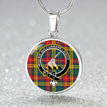 MacMillan #2 Modern Tartan Crest Circle Necklace