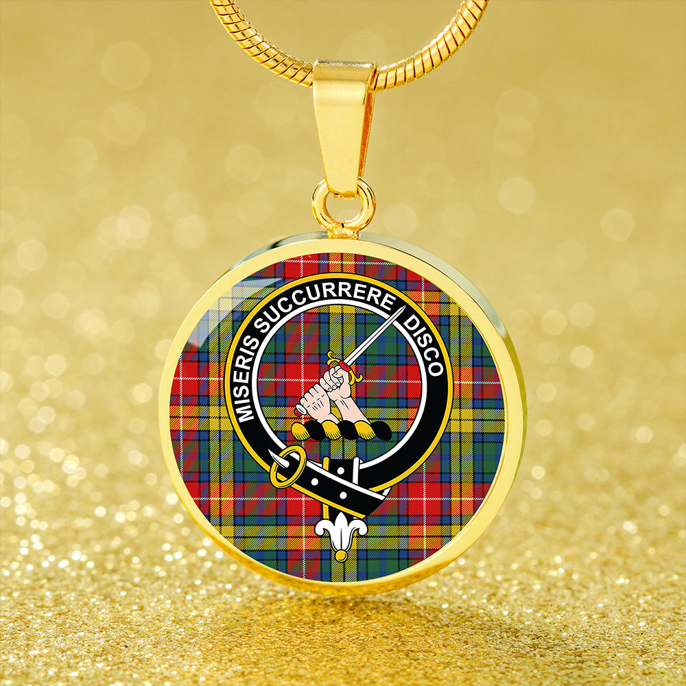 MacMillan #2 Modern Tartan Crest Circle Necklace