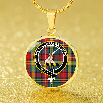 MacMillan #2 Modern Tartan Crest Circle Necklace