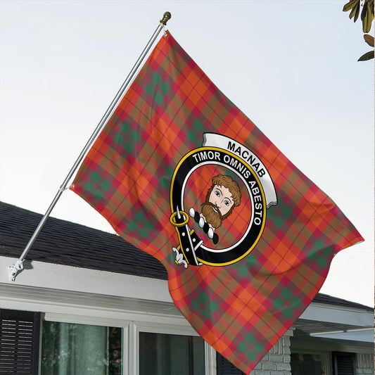 MacNab Ancient Tartan Classic Crest House Flag