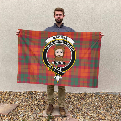 MacNab Ancient Tartan Classic Crest House Flag