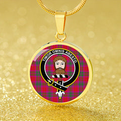 MacNab Modern Tartan Crest Circle Necklace