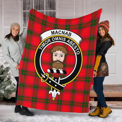 MacNab Modern Tartan Crest Premium Blanket