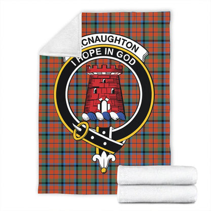 MacNaughton Ancient Tartan Crest Premium Blanket