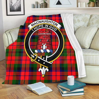 MacNaughton Modern Tartan Crest Premium Blanket