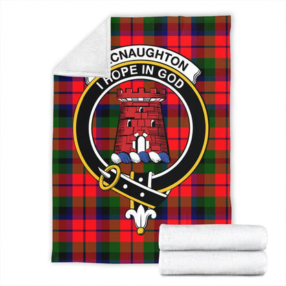 MacNaughton Modern Tartan Crest Premium Blanket