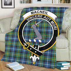 MacNeill of Barra Ancient Tartan Crest Premium Blanket