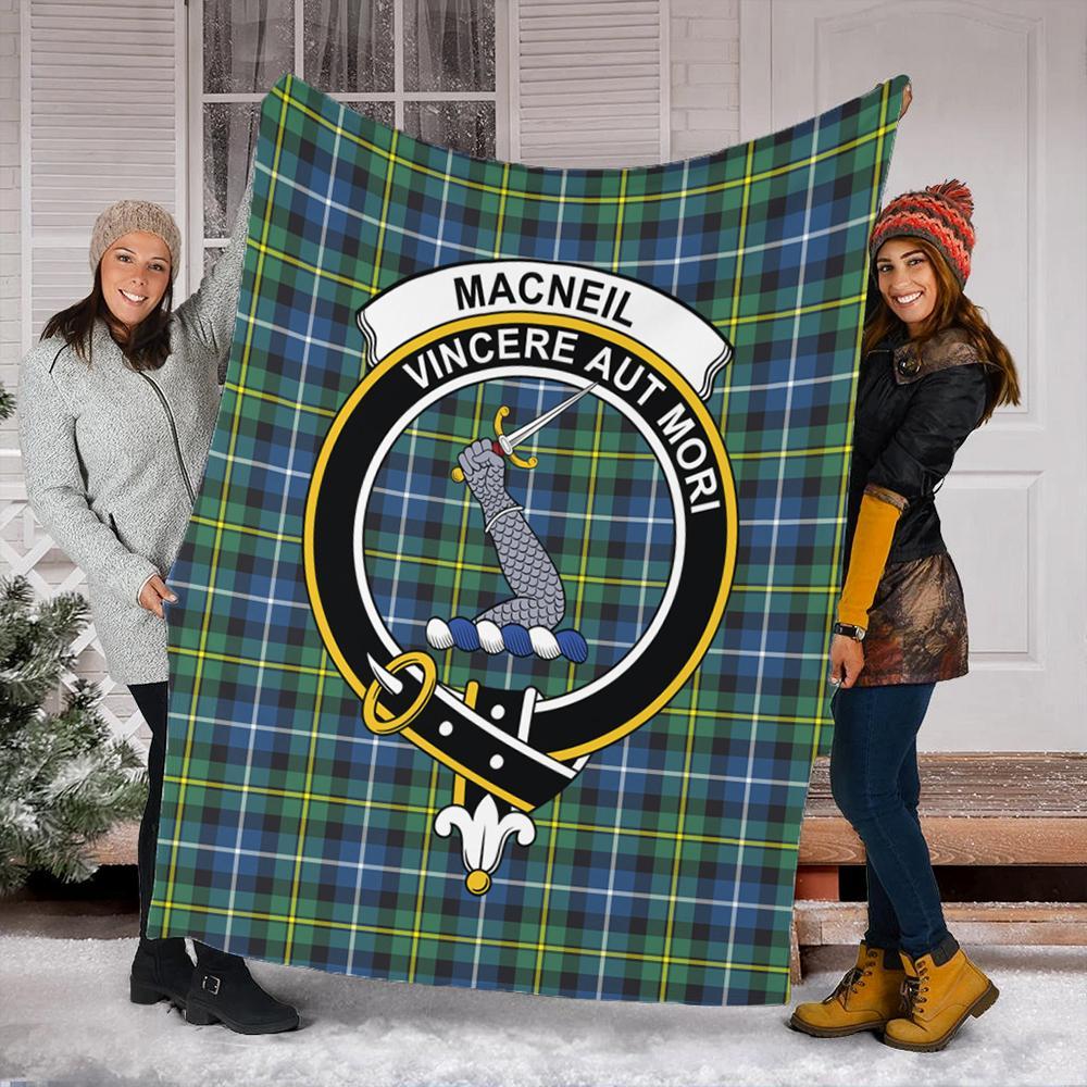 MacNeill of Barra Ancient Tartan Crest Premium Blanket