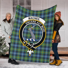 MacNeill of Barra Ancient Tartan Crest Premium Blanket