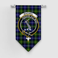 MacNeill of Barra Modern Tartan Crest Gonfalon