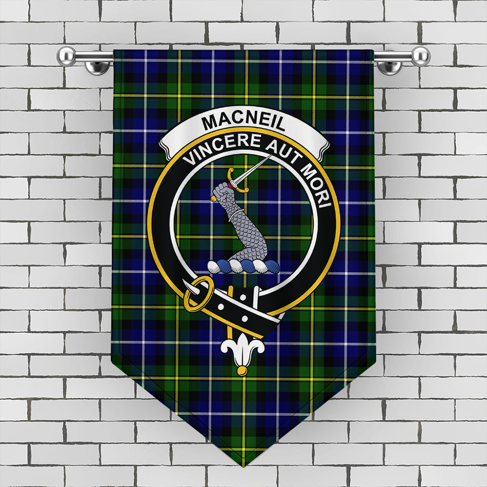 MacNeill of Barra Modern Tartan Crest Gonfalon