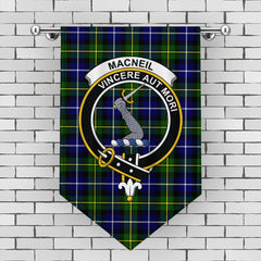 MacNeill of Barra Modern Tartan Crest Gonfalon