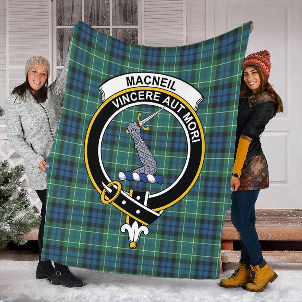 MacNeill of Colonsay Ancient Tartan Crest Premium Blanket