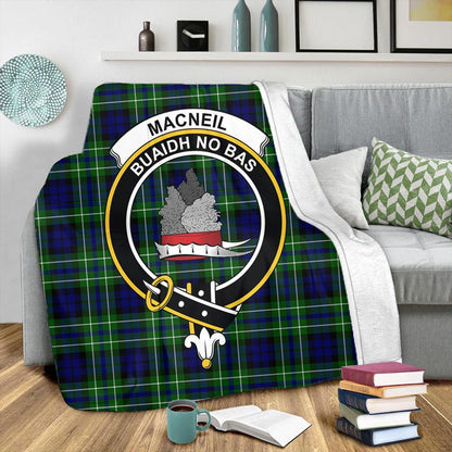 MacNeil of Colonsay Modern Tartan Crest Premium Blanket