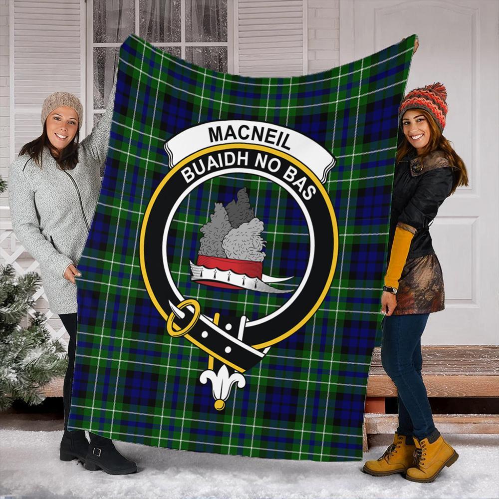 MacNeil of Colonsay Modern Tartan Crest Premium Blanket