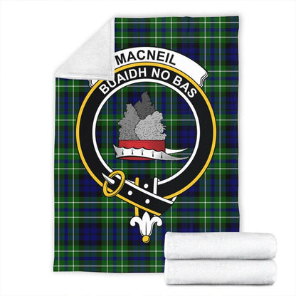 MacNeil of Colonsay Modern Tartan Crest Premium Blanket