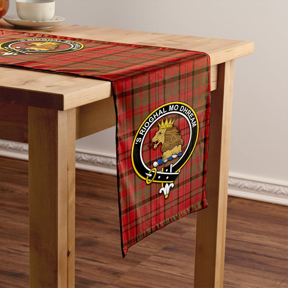 MacNeish Weathered Tartan Crest Table Runner